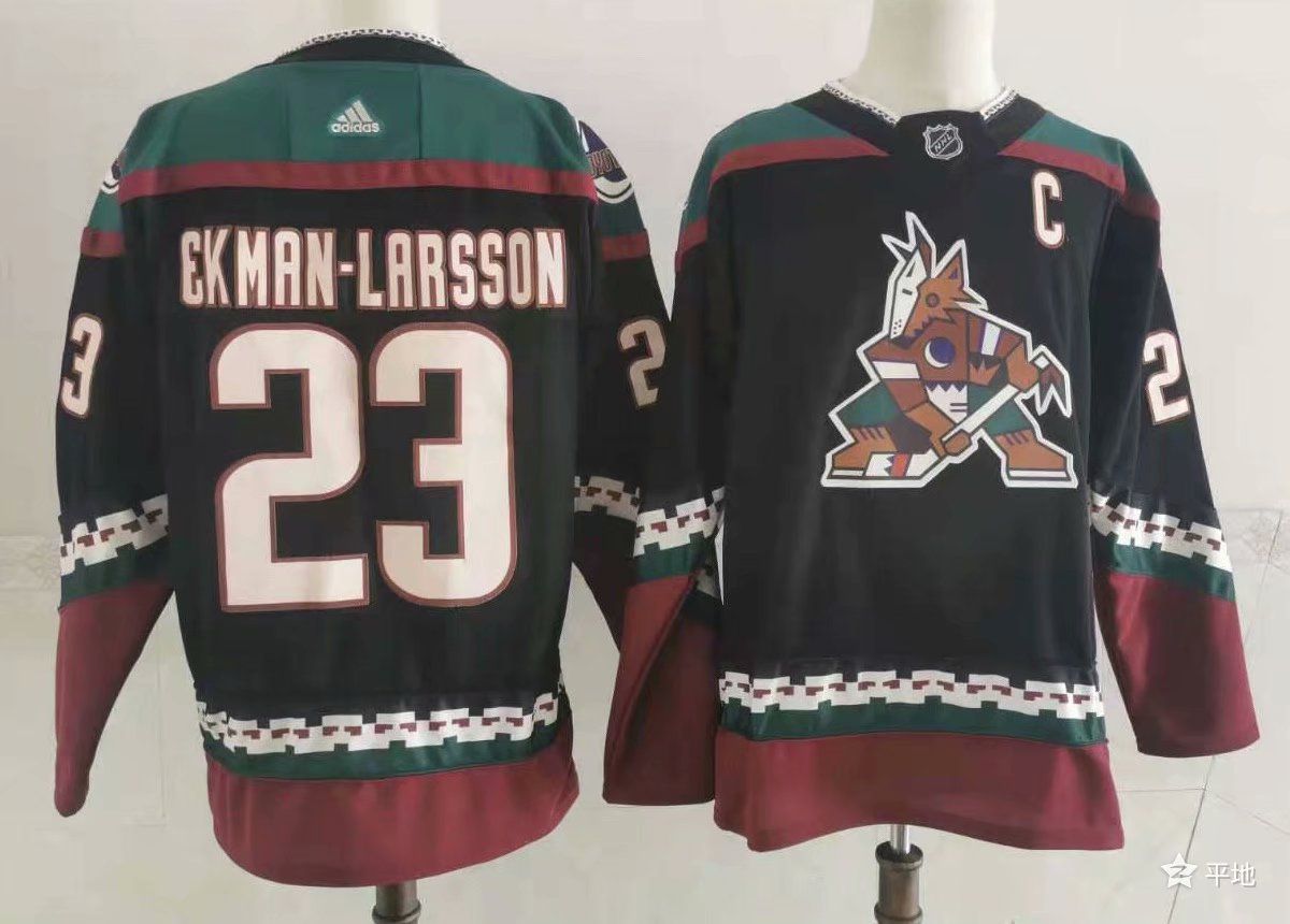 Men Arizona Coyotes #23 Ekman-larsson Black Authentic Stitched 2021 Adidias NHL Jersey